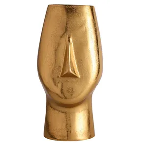 Vases en métal en fonte d'aluminium de haute qualité Pots de fleurs d'affichage intérieur de belle qualité pour le décor de salon de maison de mariage - Product Image 4