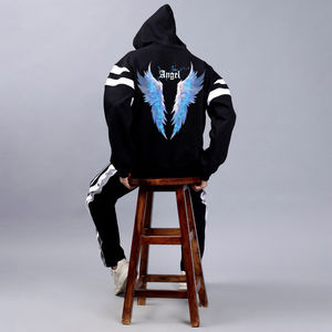 2025 nouveau hiver personnalisé imprimé Logo hommes vêtements de rue survêtement XXL taille polaire deux pièces ensemble avec pantalon empilé pour hommes - Product Image 5