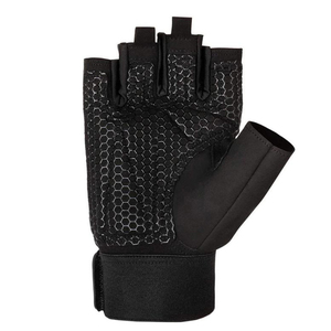 Unisex de alta calidad de cuero de neopreno medio dedo transpirable antideslizante soporte de muñeca personalizado Fitness guantes de levantamiento de pesas - Product Image 2
