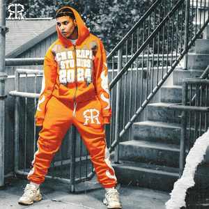 ชุดวอร์มขาบานสำหรับชายและหญิงชุดวอร์มขาบานพิมพ์ลายพลอยเทียมตามสั่ง - Product Image 5