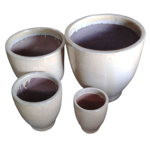 [Leo Nguyen Le] - Vente en gros de grands pots en céramique émaillés, ensemble de 3 pots géants pour plantes d'extérieur, jardin et maison - Product Image 6