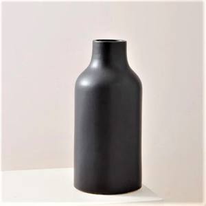Matte <b>Black</b> Aluminum Metal <b>Vase</b> Fancy <b>Flower</b> <b>Vase</b> for Home Living Room Office Counter Decorative Tabletop <b>Vase</b> - Product Image 2