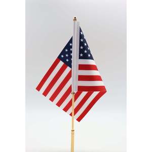 Drapeau de table de luxe des États-Unis, imprimé numériquement sur tissu, avec mât en aluminium - Product Image 6