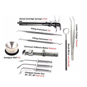 Instrumentos Dentales de Acero para Restauración con Amalgama y Composite, Herramientas de Laboratorio, Certificación CE Clase I por SurgiRight - Product Image 1