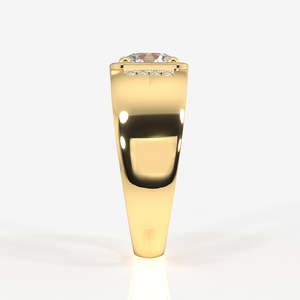 Bague en or 14 carats pour homme Luther avec diamant Moissanite, bijoux élégants pour homme - Product Image 5