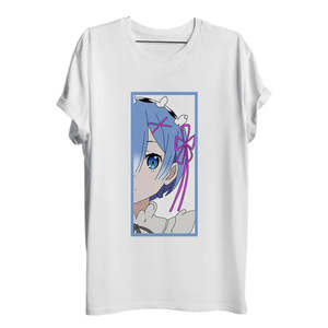 T-shirt 100% coton Anime Life in Another World en tissu jersey avec logo imprimé numériquement - Product Image 3