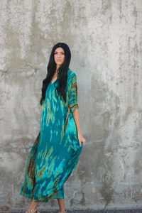 Nouveauté Caftan Tie Dye fait à la main Caftan Hippie Bohème Caftan Pour Femmes Longue Robe Maxi Tie Dye Robes d'été - Product Image 3
