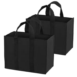 Wholesale portable reusable eco friendly custom logo non-woven fabric shopping bags reusable non woven bags with logo