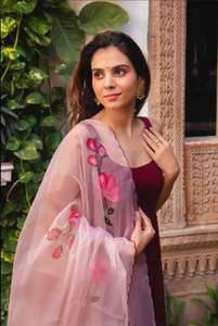 À la mode 2025 femmes longue Chinon Anarkali broderie Kurti robe Dupatta costume pour fête de mariage porter à la mode indien pakistanais - Product Image 4