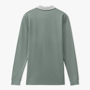 Vêtements de sport de plein air respirants et écologiques de haute qualité en coton avec logo personnalisé pour hommes, manches courtes, coupe régulière, col montant - Product Image 5