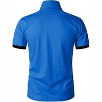 Polo de golf pour homme de haute qualité, uni bleu, sans motif, col polo, logo par sublimation, taille plus, polos pour homme