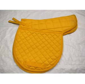Adornos para caballos Diseñador de calidad premium Amarillo Inglés Caballo Saddle Pads Suave Cómodo Poliéster/Tela de taladro de algodón - Product Image 5
