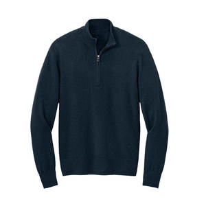 <b>Men's</b> Quarter Zip Sweater Slim Fit Casual Pullover Mock Sweaters Quarter Zip Jumper <b>Navy</b> - Product Image 1