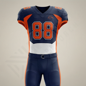 Uniforme de Fútbol Americano Personalizado de Alta Calidad para Adultos y Niños, Cómodo, de Poliéster, con Logotipo Bordado, Conjunto Deportivo de Alto Rendimiento - Product Image 1