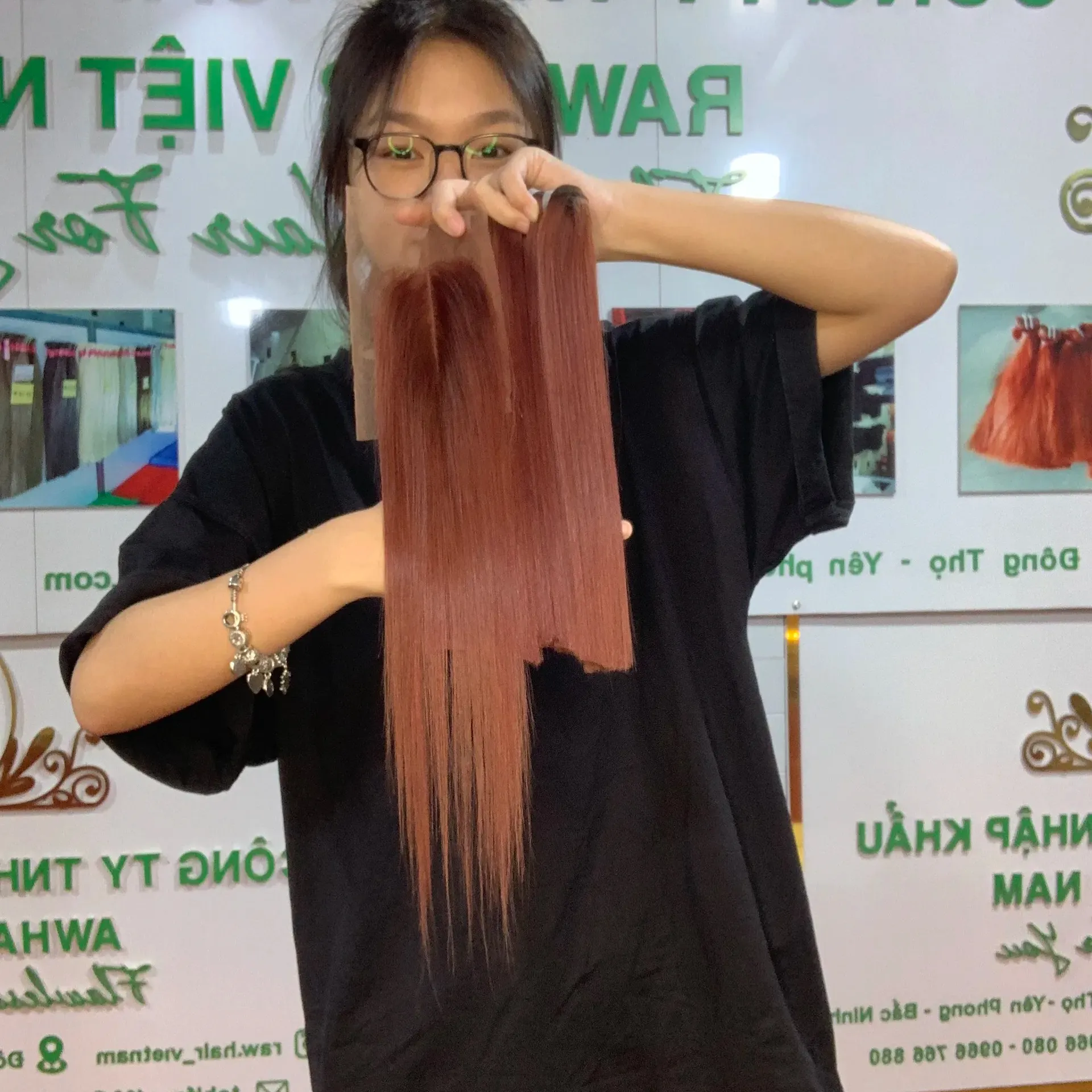 [RTS] di alta qualità extension per capelli Super doppio disegnato osso dritto Rawhair Business Vietnam