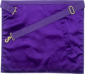 Tablier de luxe en tissu personnalisable avec ruban gros-grain brodé, artisanat maçonnique de maître ancien, taille personnalisée - Product Image 3