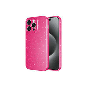 Funda de Silicona de Lujo con Purpurina Rosa Oscuro para Teléfono 15 Pro/14 Plus/8 Plus/7 Plus, Marca Genel Markalar, Duradera - Product Image 1