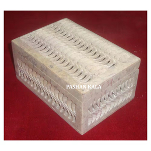Joyero tallado de Esteatita natural, forma rectangular para decoración del hogar y propósito de regalo de boda en el mejor rango de precios - Product Image 1