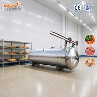 Machine de lyophilisation commerciale de qualité alimentaire entièrement automatique en acier inoxydable pour fruits, fruits de mer et aliments instantanés