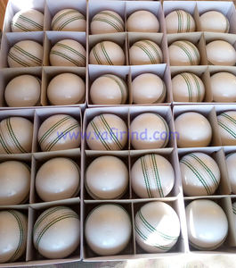 Vafir Hand Stitched International Cricket <b>Ball</b> Genuine Leather with Softer Lining Four Piece Construction for Match Use VI-C0601 - Product Image 2