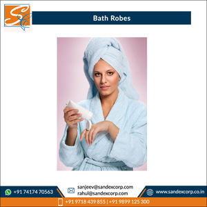 Wholesale Indian Supplier of Excellent Quality Best Selling Custom Sizes 100% Cotton Adult Bathrobes for Bulk Purchase - Product Image 3