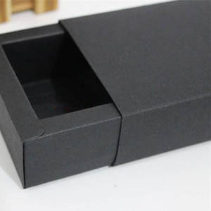16*10,2*5,5 cm negro Kraft cajón caja hecha a mano jabón regalo artesanía joya macarrón embalaje fiesta regalo cajas de papel - Product Image 2
