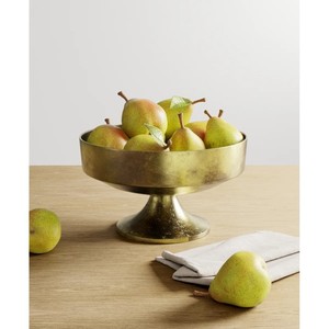 Cuenco moderno de aluminio decorativo dorado hecho a mano con borde ondulado, plato de fruta, cuenco de flores de Metal dorado para el hogar, evento de boda - Product Image 1