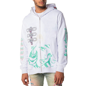 Vente en gros de sweatshirt à capuche zippé coupe-vent personnalisé de haute qualité pour hommes sweatshirt à capuche zippé en coton mélangé vierge sweatshirt à capuche zippé intégral - Product Image 4