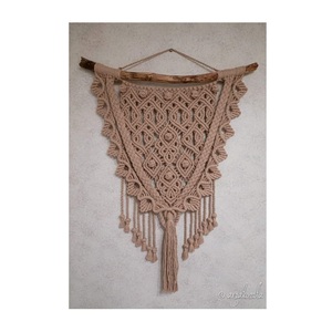 Flor de loto de macramé, decoración inspirada en Zen, accesorio ecológico para el hogar, atrapasueños para colgar en la pared artesanal - Product Image 5