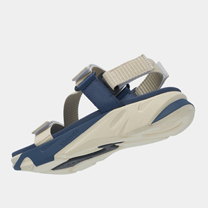 Sandales unisexes Shondo F8M à brides tissées côtelées en beige et bleu marine avec semelle légère en EVA - Product Image 5
