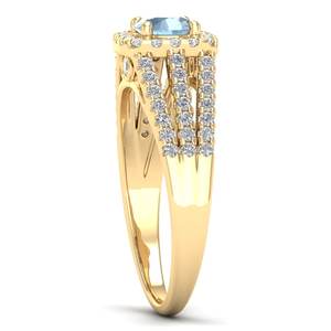 Anillos de Plata de Ley 925 con Moissanita Sólida REYES a Precio de Mayoreo para Mujer, Joyería de Lujo con Piedra Preciosa Aguamarina, Regalo de Boda - Product Image 3