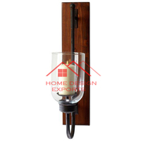 Hôtel Salon Chambre Décoration Style Unique Bougie Applique Murale Fabricant OEM Fer Noir Métal Luxe