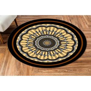 Alfombra Redonda Mandala: Alfombra Moderna Decorativa, Alfombra Antideslizante, Alfombra de Chenilla - Product Image 2