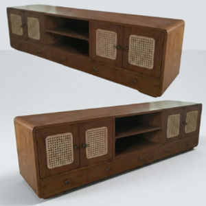 Tables basses ACF Série 5-1 en teck et rotin, design moderne et élégant, meubles de salon écologiques, prix de gros - Product Image 6