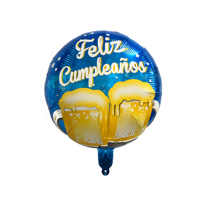 Ballon de bière Feliz Cumpleaos 45cm, décoration de fête - Product Image 2