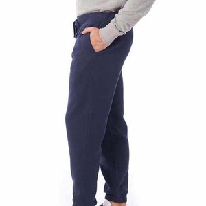 Fabrication sur mesure OEM 100% tissu polaire Sherpa classique pantalon pour hommes, droit, rayé incurvé broderie délavé foncé - Product Image 2