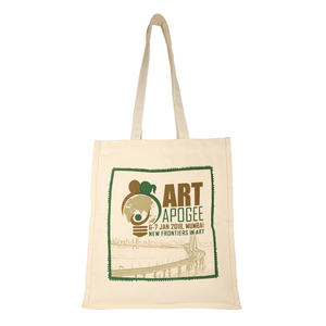 Sac fourre-tout en coton biologique 100% recyclé avec logo imprimé personnalisé Sac à provisions en toile réutilisable - Product Image 6