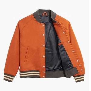 <b>Men's</b> Clothing <b>Men's</b> <b>Jacket</b> Wool Customized Material <b>Long</b> Sleeve New Fashion Design College Baseball <b>Jacket</b> For <b>Men</b> - Product Image 4