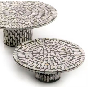 Plato para servir de Chocolate de diseño ventajoso, mesa de nácar, Plato decorativo para servir galletas dulces de Chocolate a la venta - Product Image 3