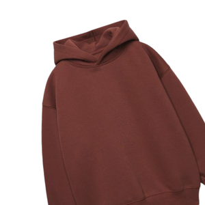 Sweat à capuche unisexe en molleton de coton épais, couleur unie, style streetwear, pour l'hiver, vente en gros - Product Image 5