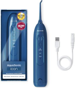 Hydropulseur AquaSonic Icon pour les dents, irrigateur buccal sans fil rechargeable, étanche, nettoyage dentaire portable avec pointe de jet - Product Image 3