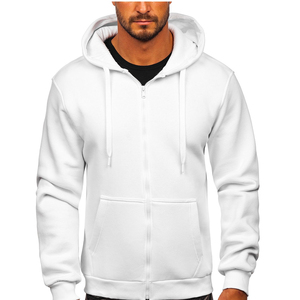 Sudadera con Capucha de Felpa Personalizada con Cremallera, Unisex, de Invierno, Tejida, de Mezcla de Algodón/Poliéster de Alta Calidad, Lisa, Estampada - Product Image 1