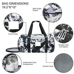 Nouveautés Sacs de fitness pour l'extérieur en nylon imperméable au design tendance personnalisé pour la salle de sport - Product Image 3