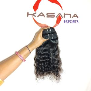 ผมต่อแบบลอนคลื่นสีธรรมชาติทอสองชั้นของผู้หญิงผิวดำ100% ผลิต - Product Image 4