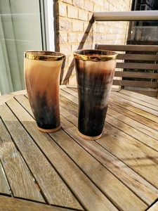 Copa de Vino Corta Hecha a Mano con Cuerno de Búfalo Natural, Ecológica, Clásica, de Alta Calidad, Tallada y Personalizada - Product Image 6