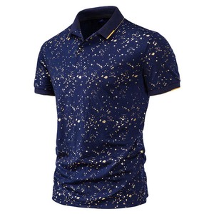 2025 Wholesale Custom Embroidered logo Cotton Knitted Button Short Sleeve Stripe Polo <b>t</b> <b>Shirts</b> for Men's Polo <b>Shirts</b> - Product Image 5