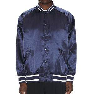 Chaqueta universitaria de satén de alta calidad para hombre, bombardero para hombre, bombardero de satén con cuello para hombre, chaqueta de béisbol de satén en blanco para invierno para personas mayores - Product Image 2