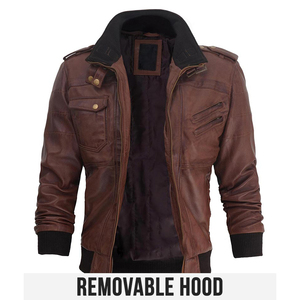 Personalizada genuina de los hombres de motociclistas chaquetas de cuero de gran tamaño hombre negro piel de oveja más tamaño chaquetas de cuero de diseño personalizado - Product Image 2