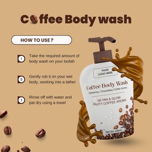 Gel douche nourrissant, blanchissant, hydratant et rafraîchissant au café - Product Image 3