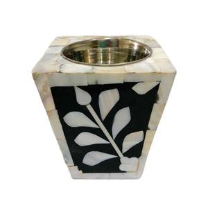 High Grade Bone Inlay <b>Bakhoor</b> <b>Burner</b> with Round Lid and Strong Body for Long Use and Easy Fragrance Filling for Exports Selling - Product Image 1